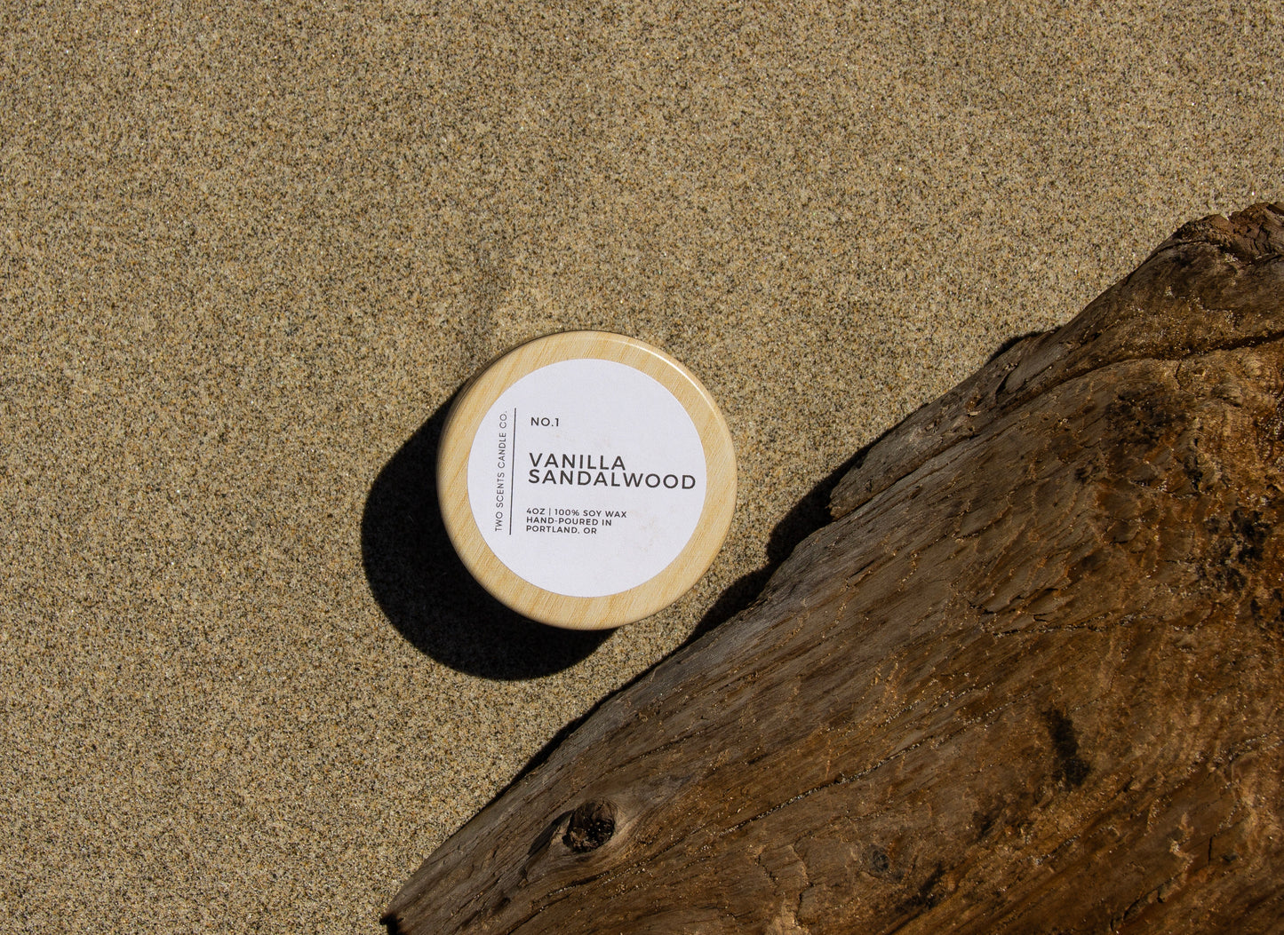 No. 1 - Vanilla Sandalwood - 100% Soy Wax Candle 4oz