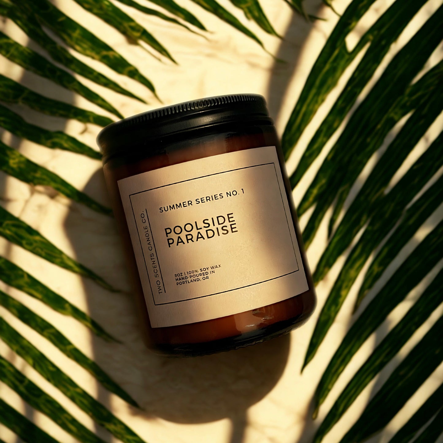 Summer Series No. 1 - Poolside Paradise - 100% Soy Wax Candle 8oz