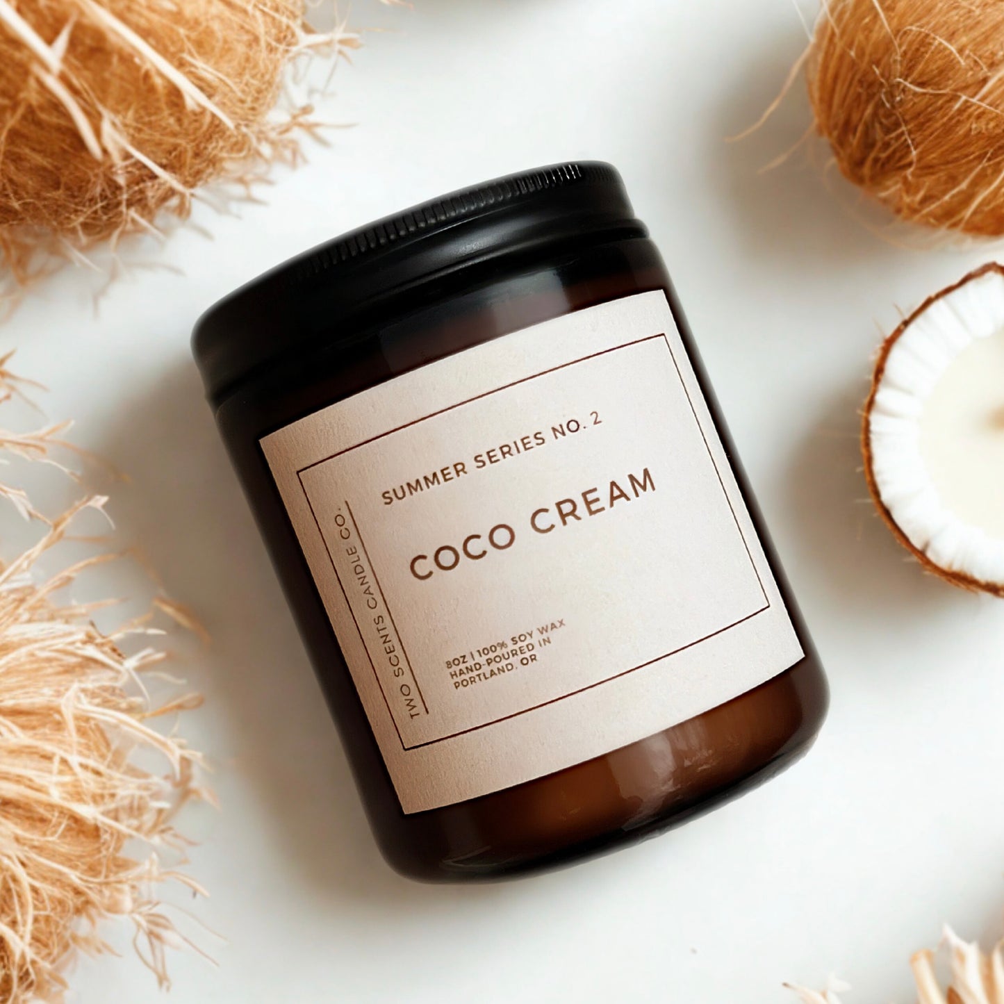 Summer Series No. 2 - Coco Cream - 100% Soy Wax Candle 8oz