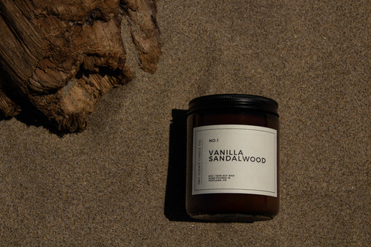 No. 1 - Vanilla Sandalwood - 100% Soy Wax Candle 8oz