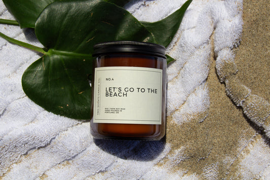 No. 4 - Let's Go To The Beach - 100% Soy Wax Candle 8oz