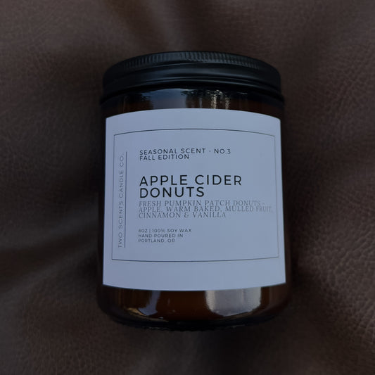 Fall Series No. 3 - Apple Cider Donuts - 100% Soy Wax Candle